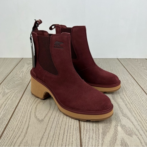 Sorel Women's Hi-Line Heel Chelsea Boots US8.5 Spice, Tawny Buff $190 - Picture 1 of 12